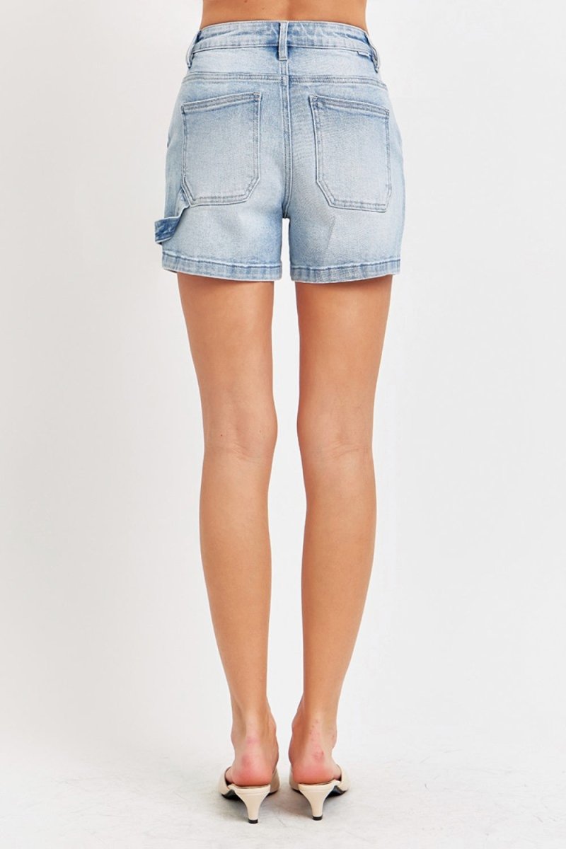 Risen Full Size High Rise Denim Shorts - Bottoms
