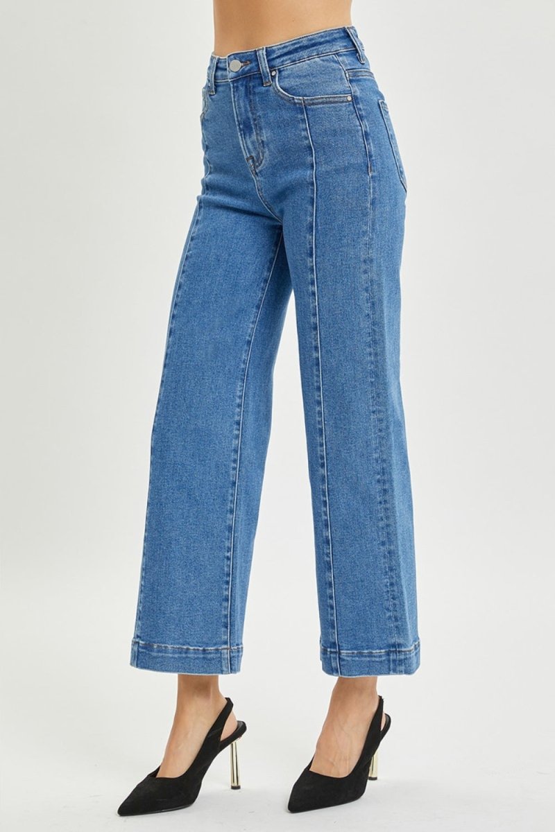 RISEN Full Size High Rise Wide Leg Jeans - Bottoms