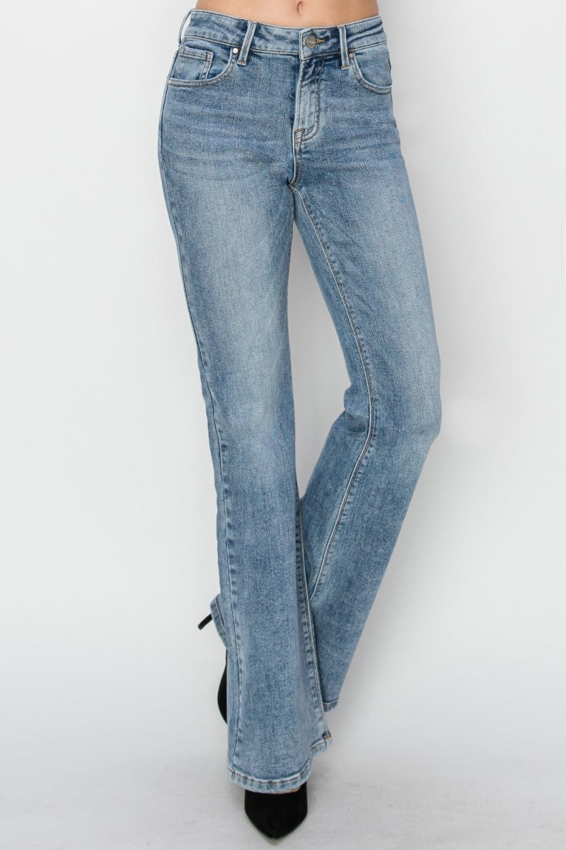 RISEN Full Size Mid Rise Bootcut Jeans - Bottoms