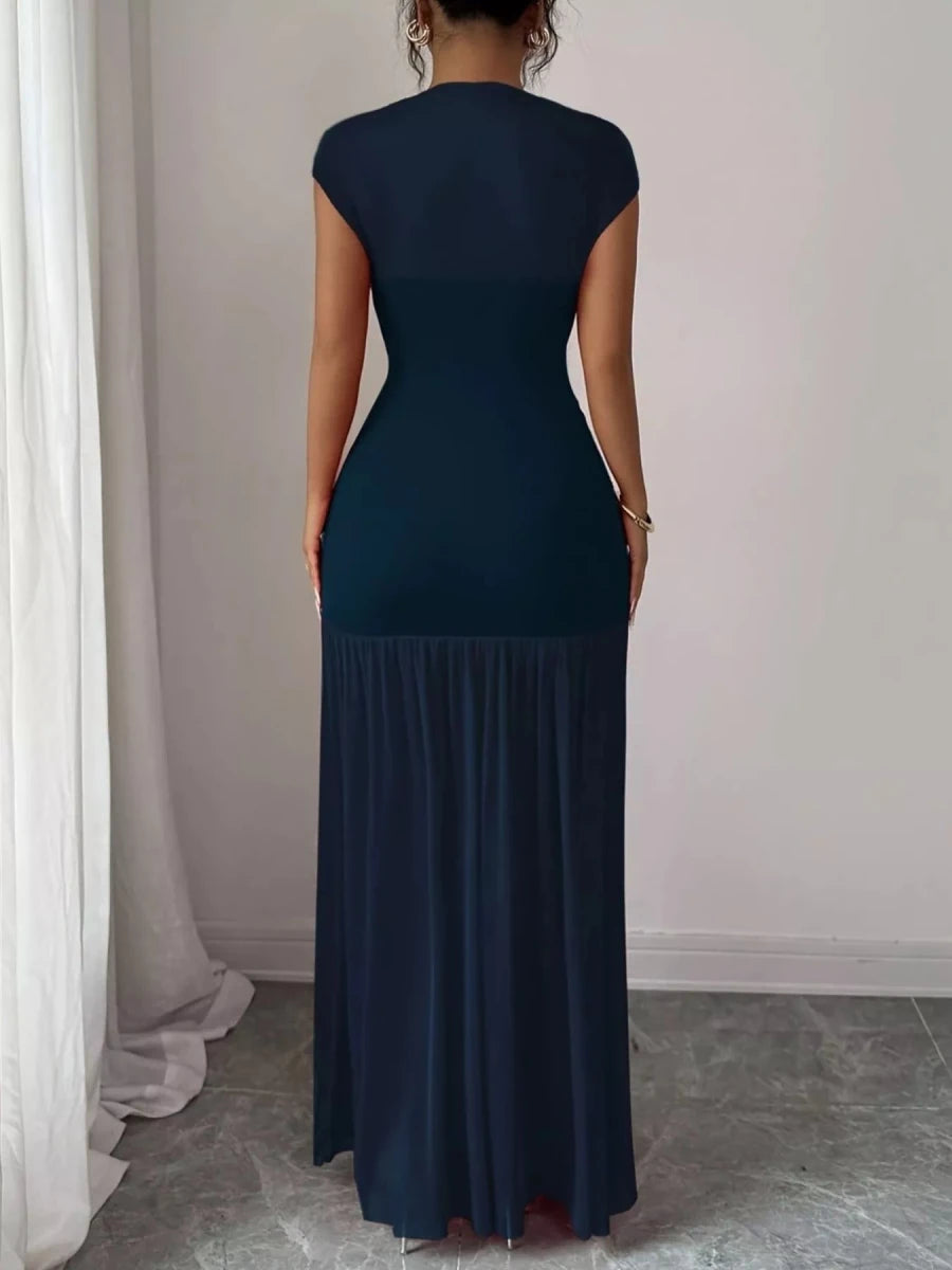 Ruched Bodycon Maxi Dress - 