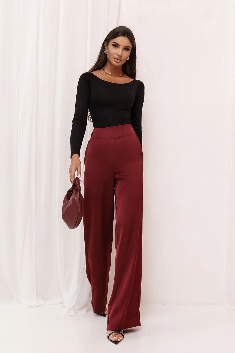 Satin Diva Pants Turquoise Elegant - 