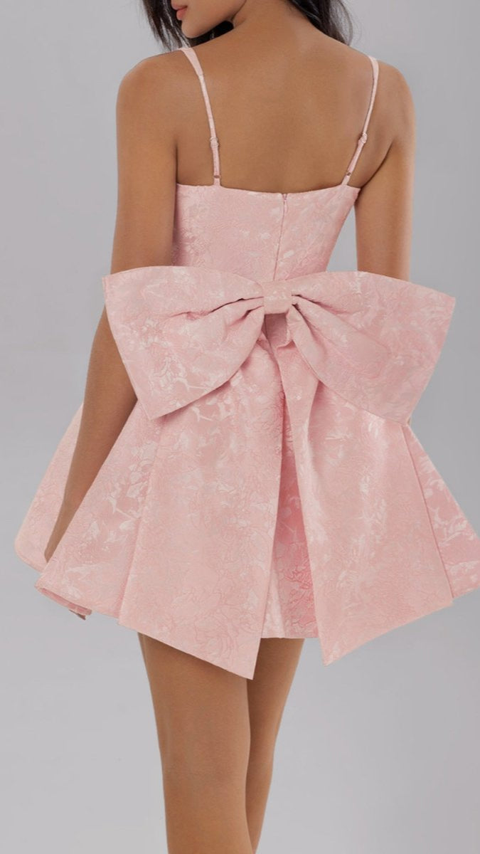 Satin Mini Cami Dress with Bow - New Arrivals