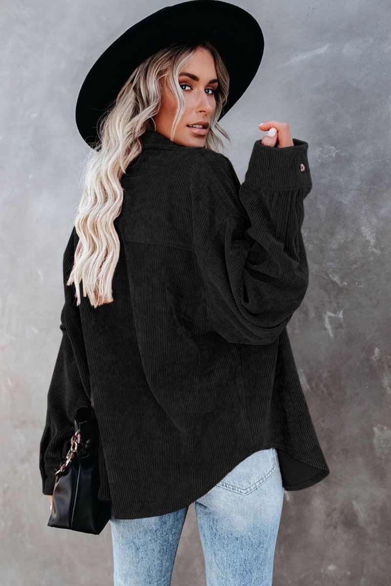 Sequin Football Button Up Long Sleeve Jacket - Outerwear