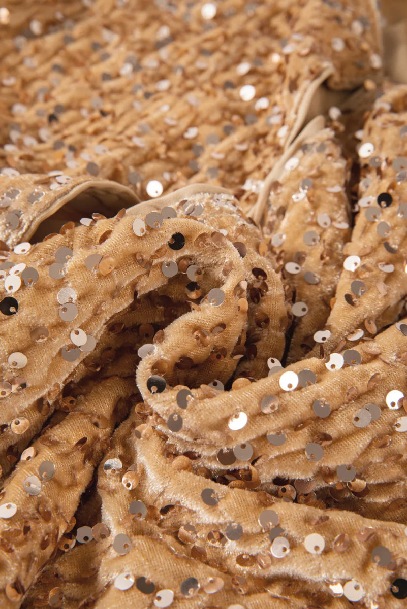 Sequin Open Front Long Sleeve Jacket - Outerwear