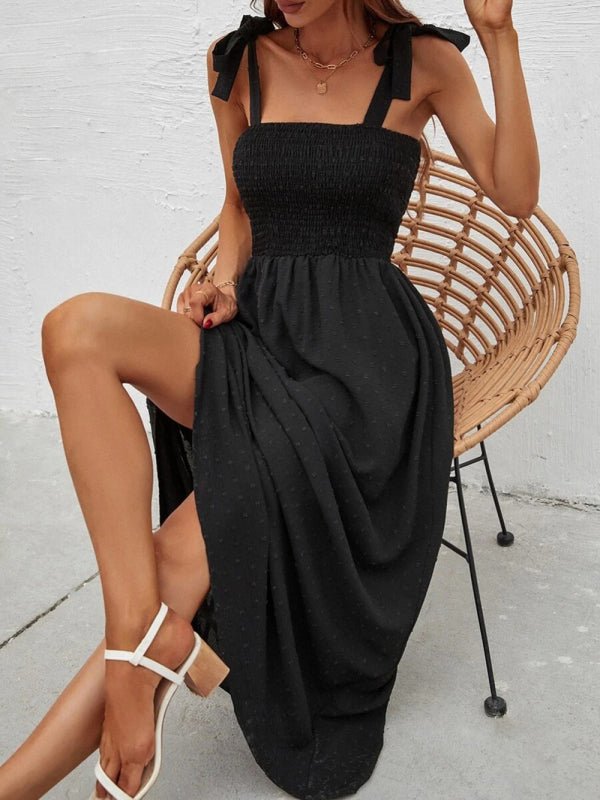 Sexy Slim Dress Sleeveless Sling Print Temperament Women's Long Dress - Day Dress