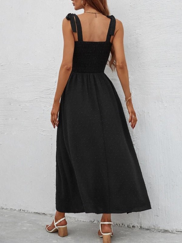Sexy Slim Dress Sleeveless Sling Print Temperament Women's Long Dress - Day Dress