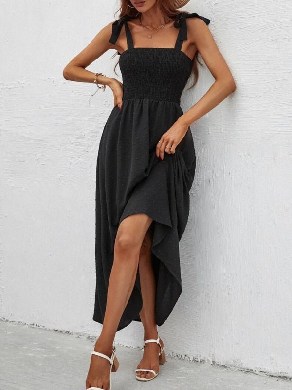 Sexy Slim Dress Sleeveless Sling Print Temperament Women's Long Dress - Day Dress