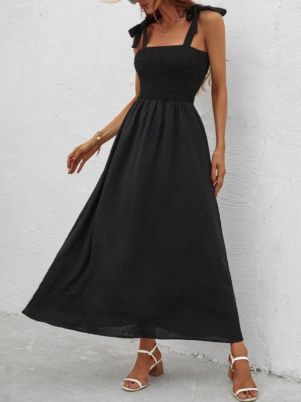 Sexy Slim Dress Sleeveless Sling Print Temperament Women's Long Dress - Day Dress