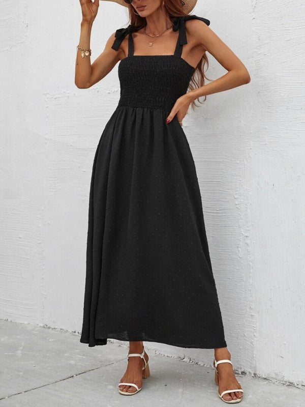 Sexy Slim Dress Sleeveless Sling Print Temperament Women's Long Dress - Day Dress