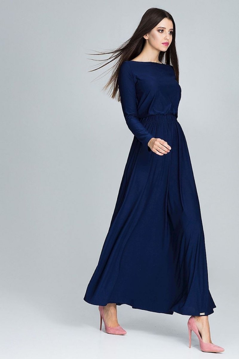 Simple Maxi Dress with Long Sleeves – Elegant, Comfortable, and Flattering Fit - Day Dress