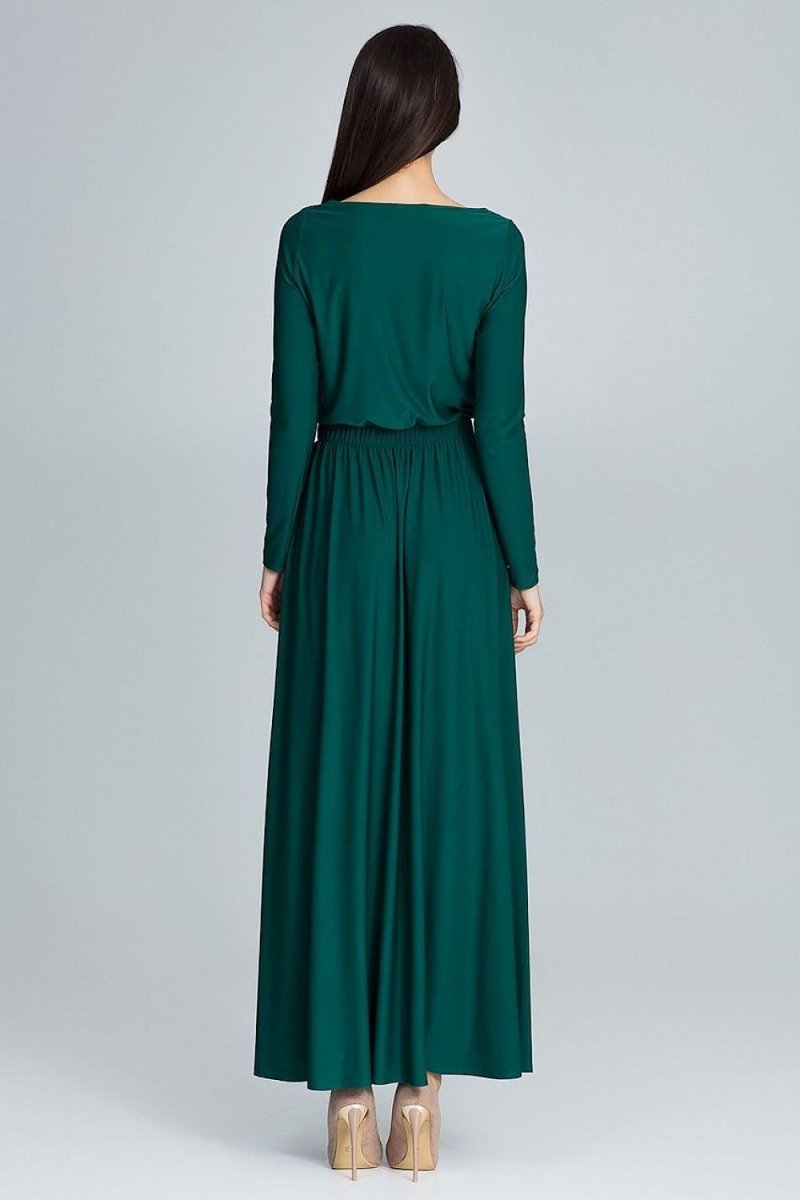 Simple Maxi Dress with Long Sleeves – Elegant, Comfortable, and Flattering Fit - Day Dress
