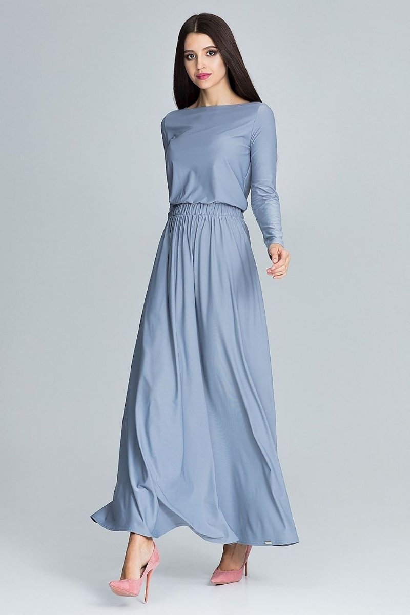Simple Maxi Dress with Long Sleeves – Elegant, Comfortable, and Flattering Fit - Day Dress