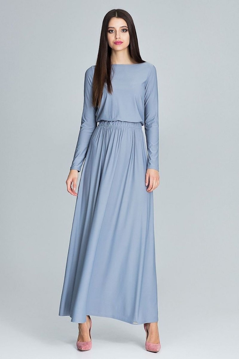 Simple Maxi Dress with Long Sleeves – Elegant, Comfortable, and Flattering Fit - Day Dress