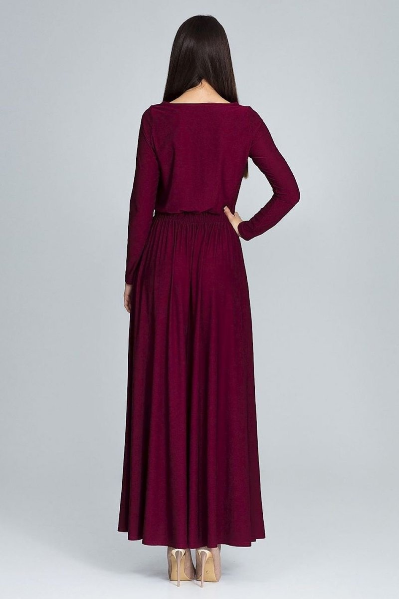 Simple Maxi Dress with Long Sleeves – Elegant, Comfortable, and Flattering Fit - Day Dress