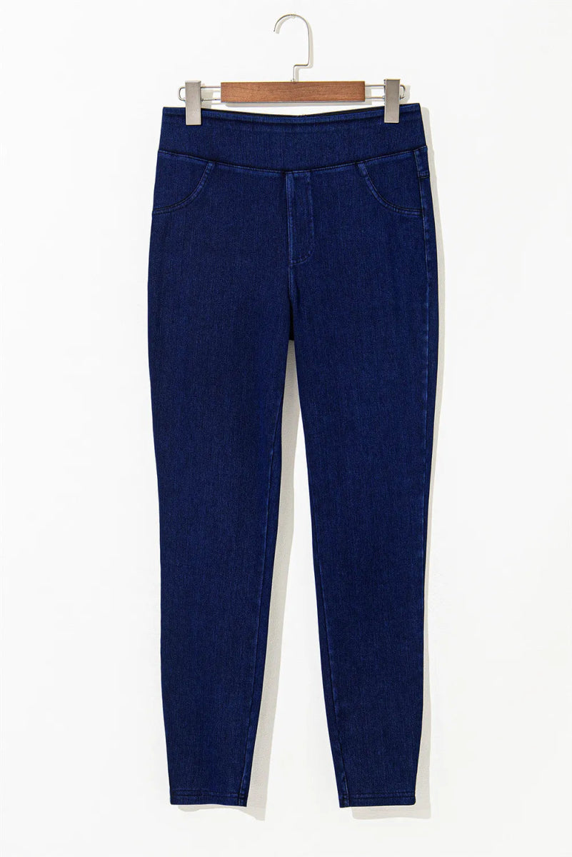 Skinny Jeans with Pockets - Bottoms