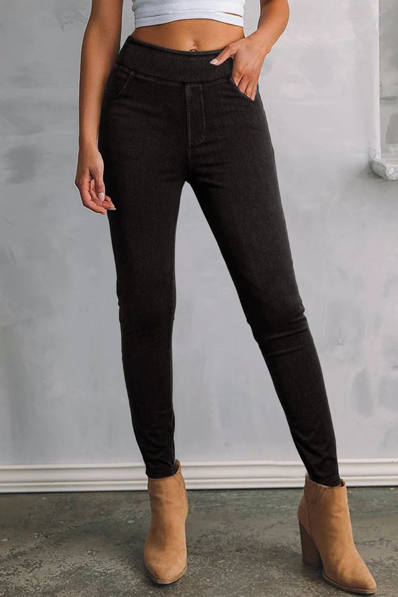 Skinny Jeans with Pockets - Bottoms