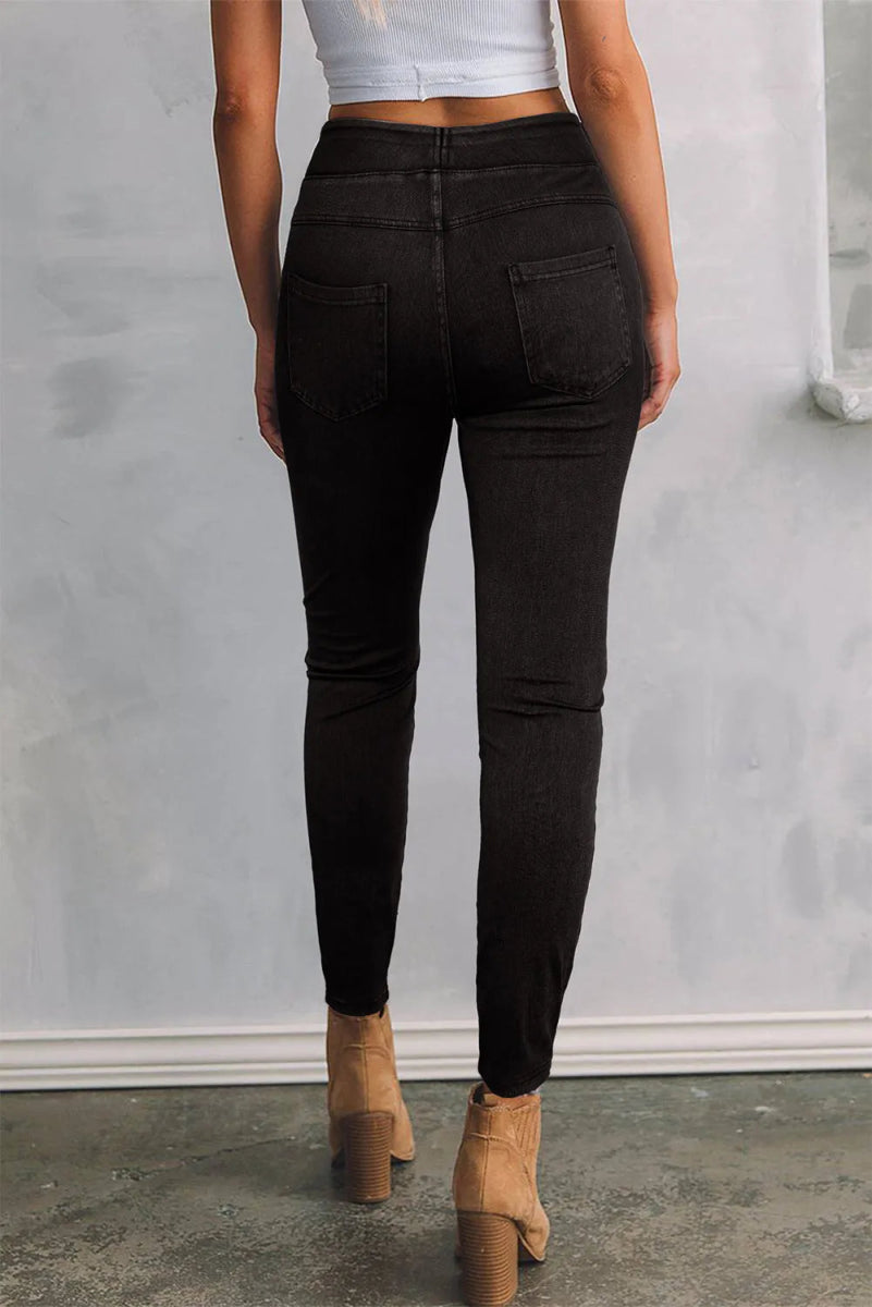 Skinny Jeans with Pockets - Bottoms