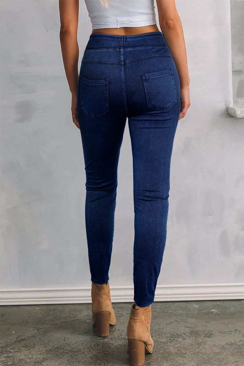 Skinny Jeans with Pockets - Bottoms