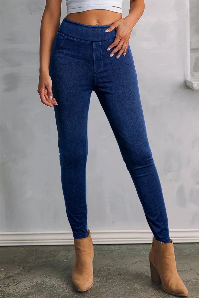 Skinny Jeans with Pockets - Bottoms