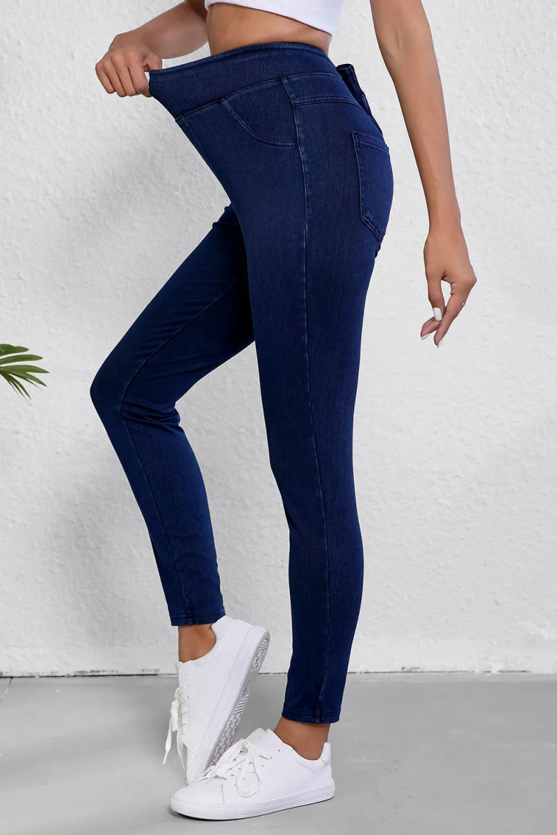 Skinny Jeans with Pockets - Bottoms
