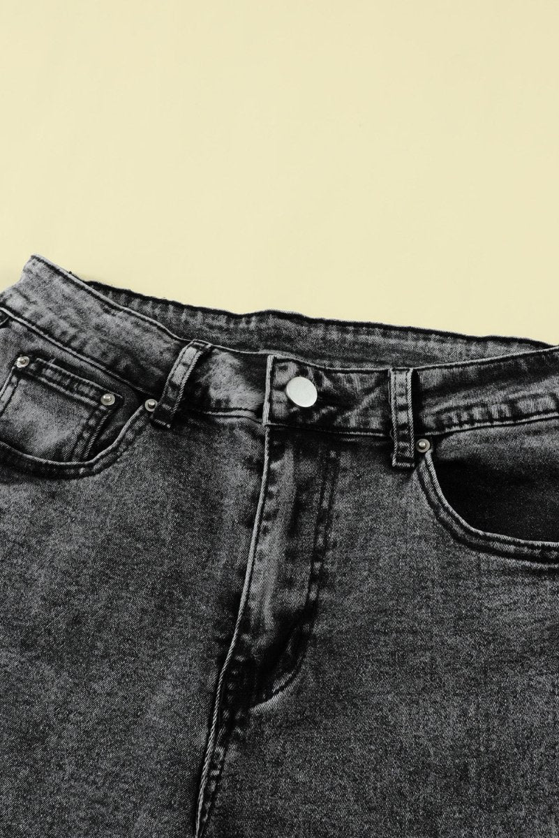 Slit Flare Jeans - Bottoms