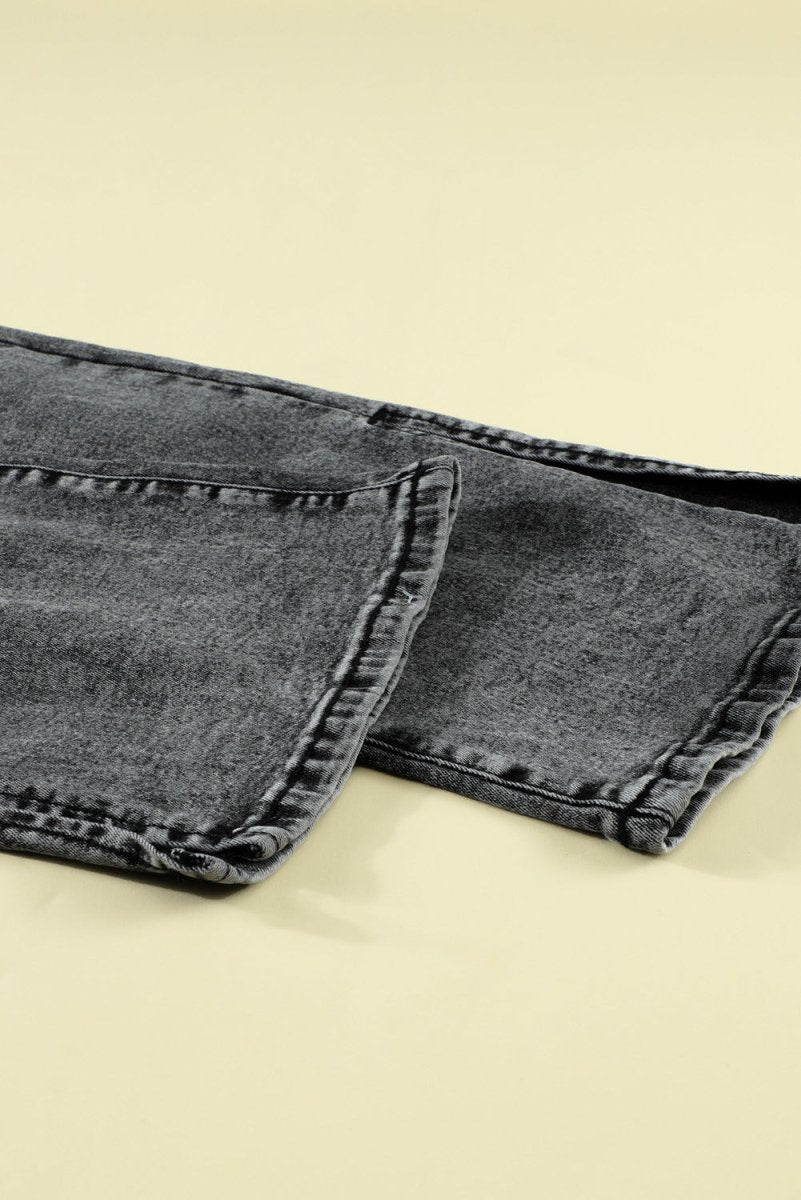 Slit Flare Jeans - Bottoms