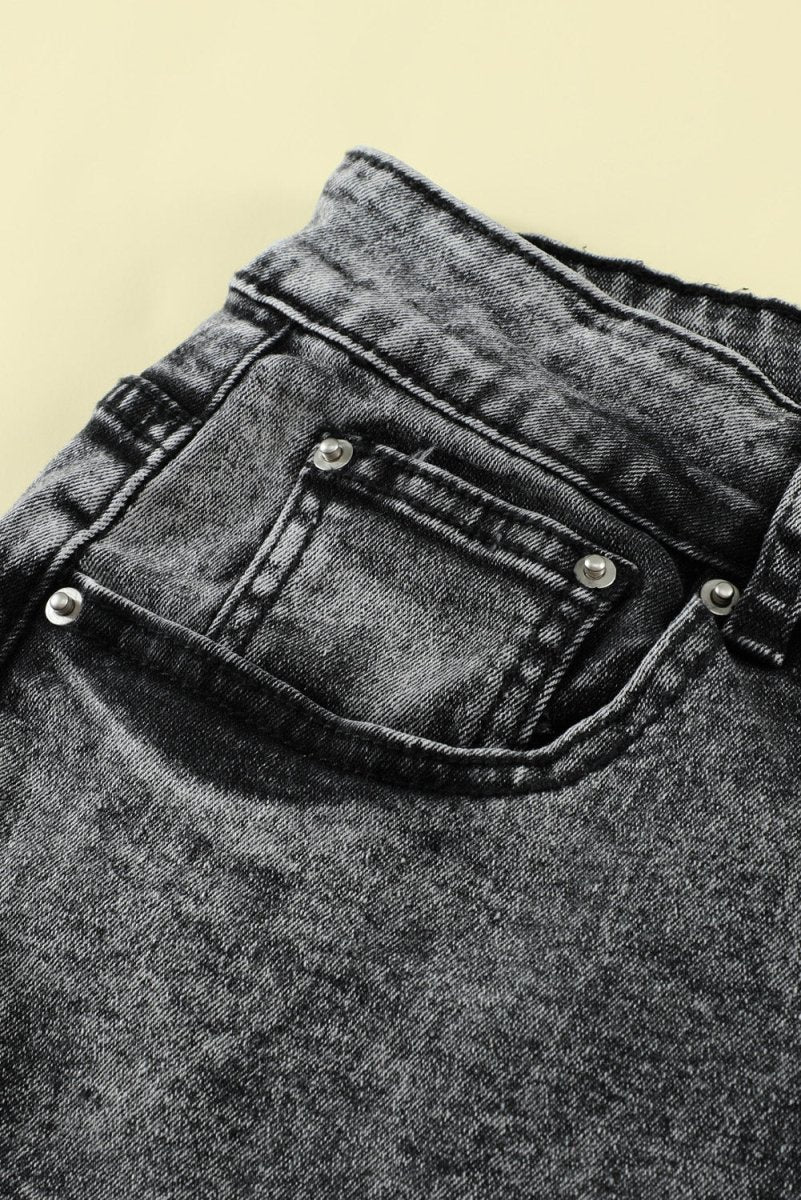 Slit Flare Jeans - Bottoms