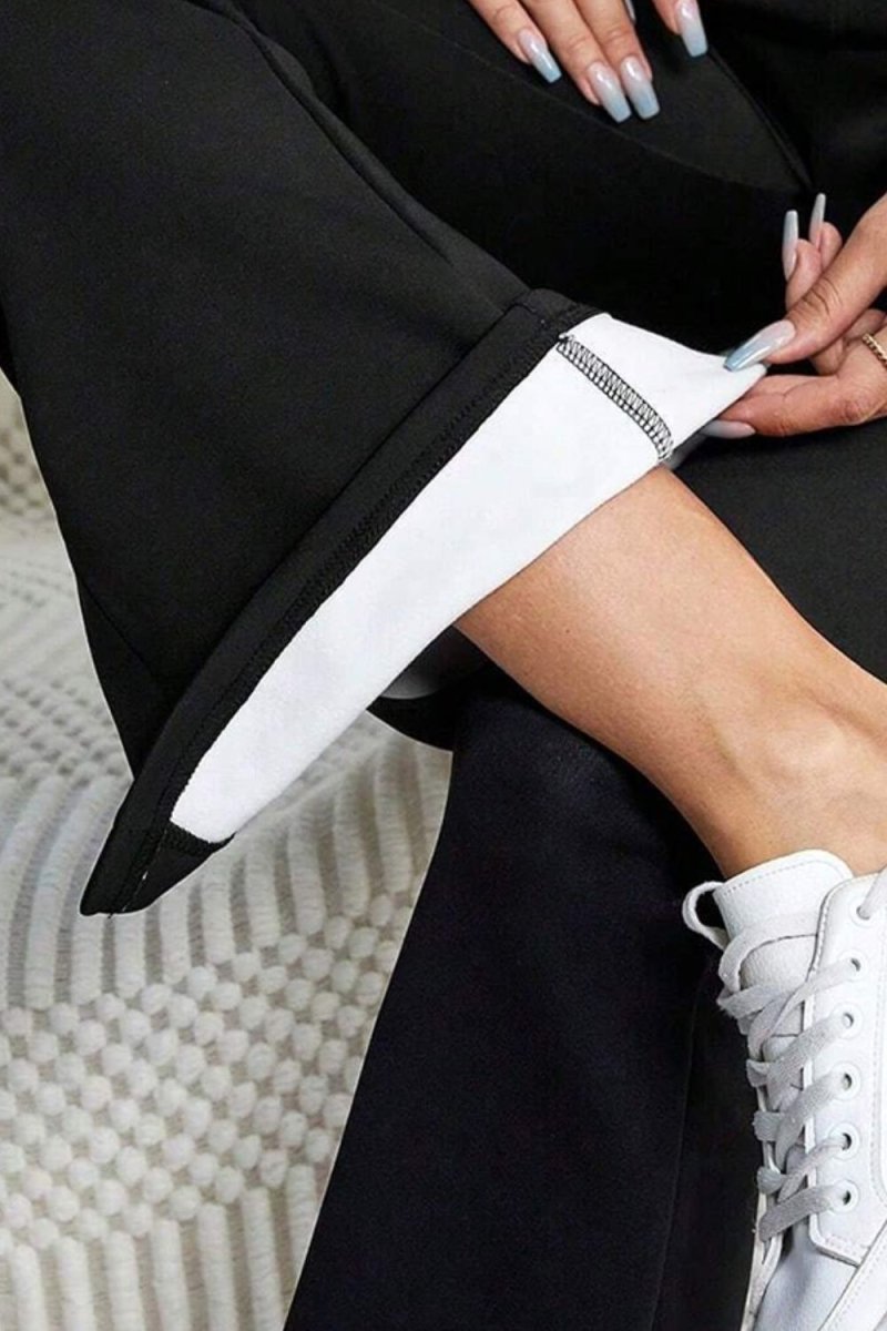 Slit High Waist Bootcut Pants - Bottoms