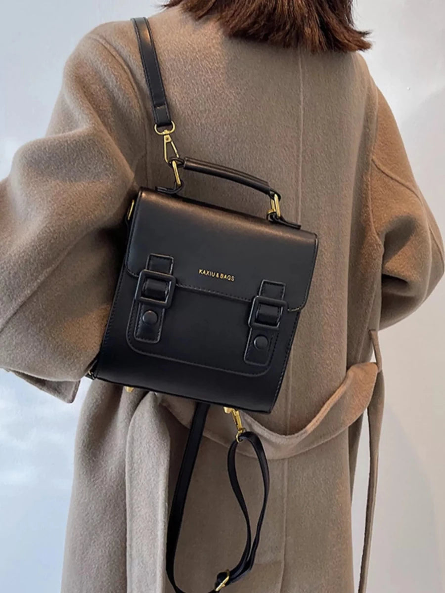 Small Double Buckle Backpack - 