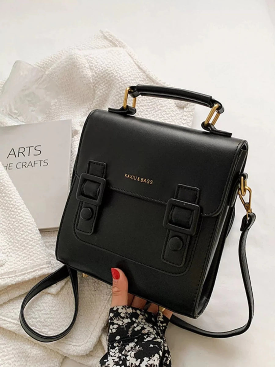 Small Double Buckle Backpack - 