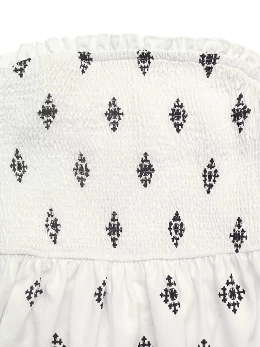 Smocked Tube Midi Dress - 