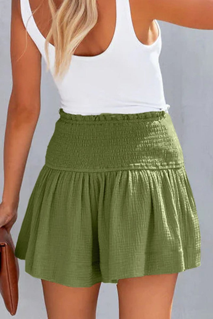 Smocked Waistband Shorts - Bottoms