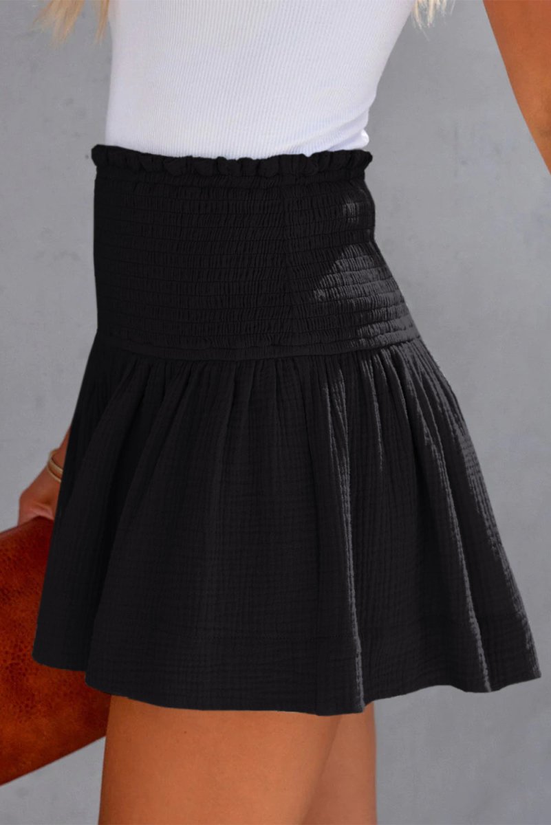 Smocked Waistband Shorts - Bottoms
