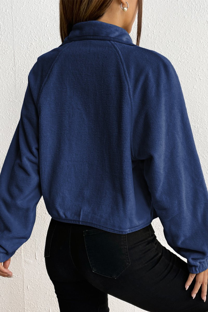 Snap Down Collared Jacket - Outerwear