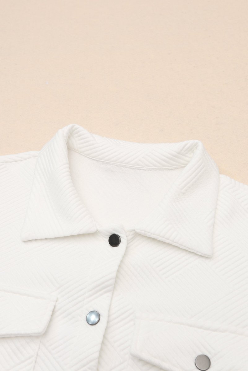 Snap Down Collared Jacket - Outerwear