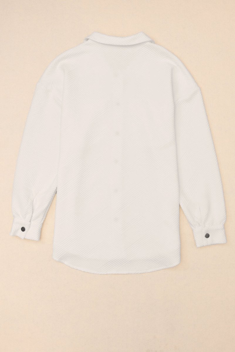 Snap Down Collared Jacket - Outerwear