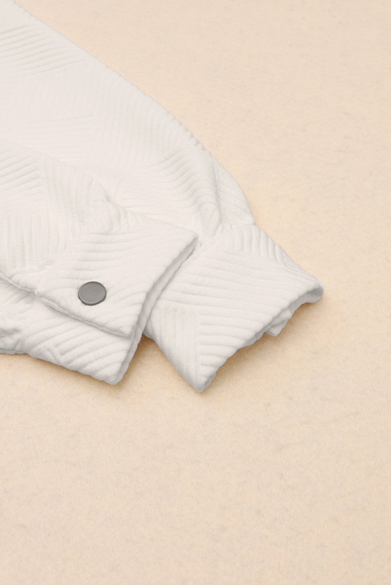 Snap Down Collared Jacket - Outerwear