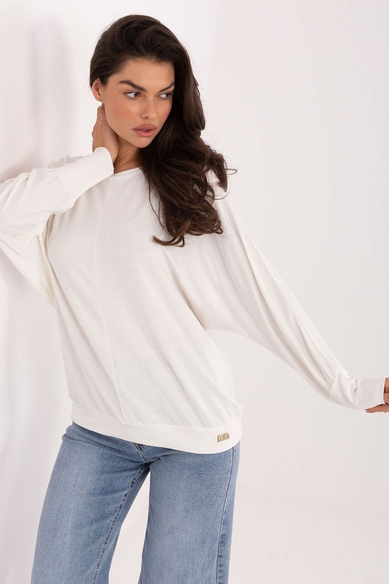 Soft Modal Blouse with Round Neck - 