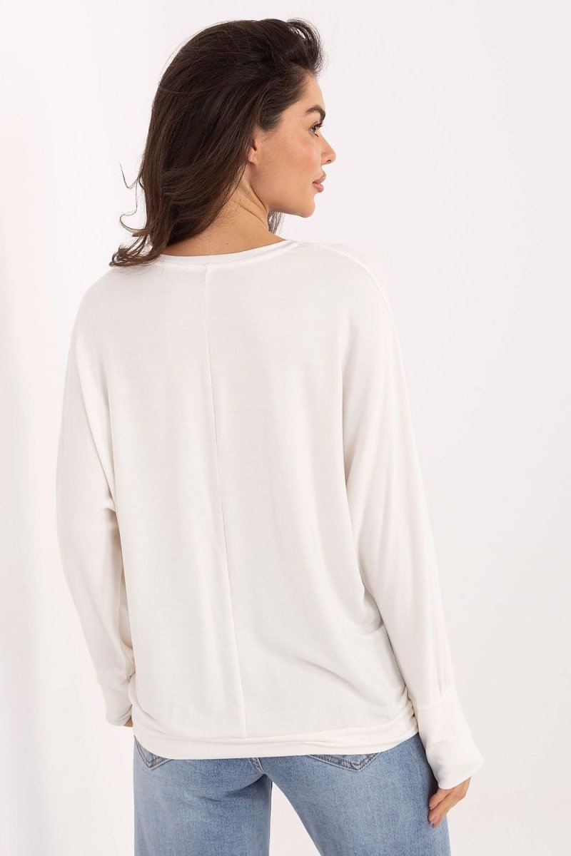 Soft Modal Blouse with Round Neck - 