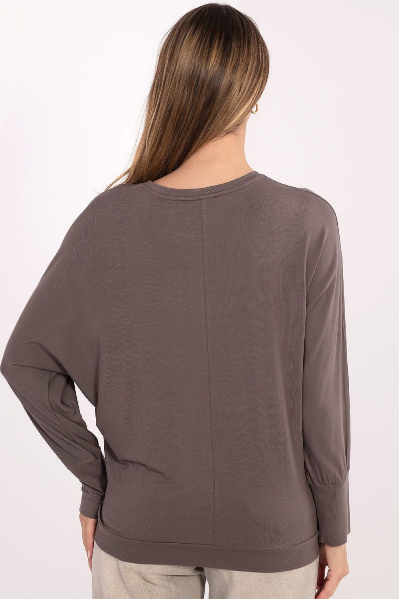 Soft Modal Long Sleeve Round Neck Blouse - 