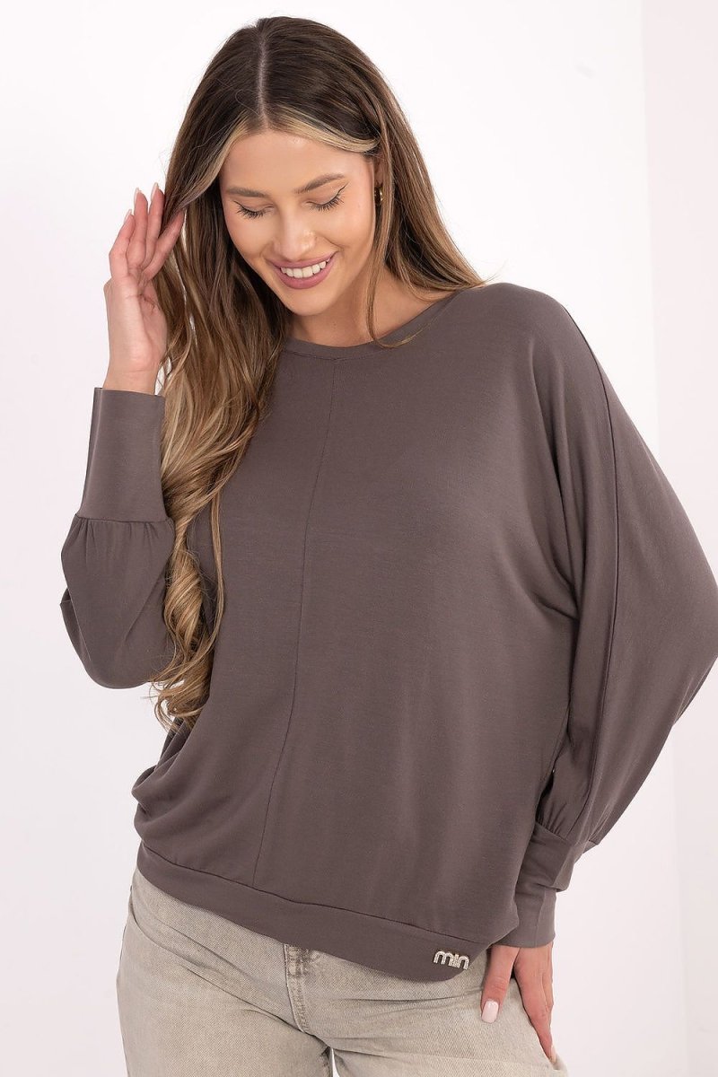 Soft Modal Long Sleeve Round Neck Blouse - 