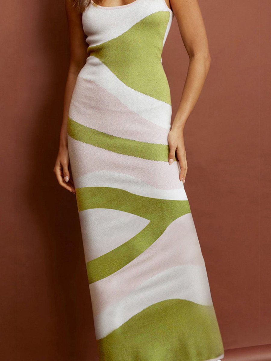 Spaghetti Strap Maxi Sweater Dress - Sweater Dress