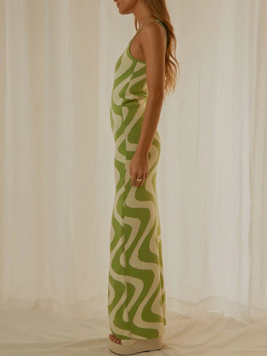 Spaghetti Strap Maxi Sweater Dress - Sweater Dress