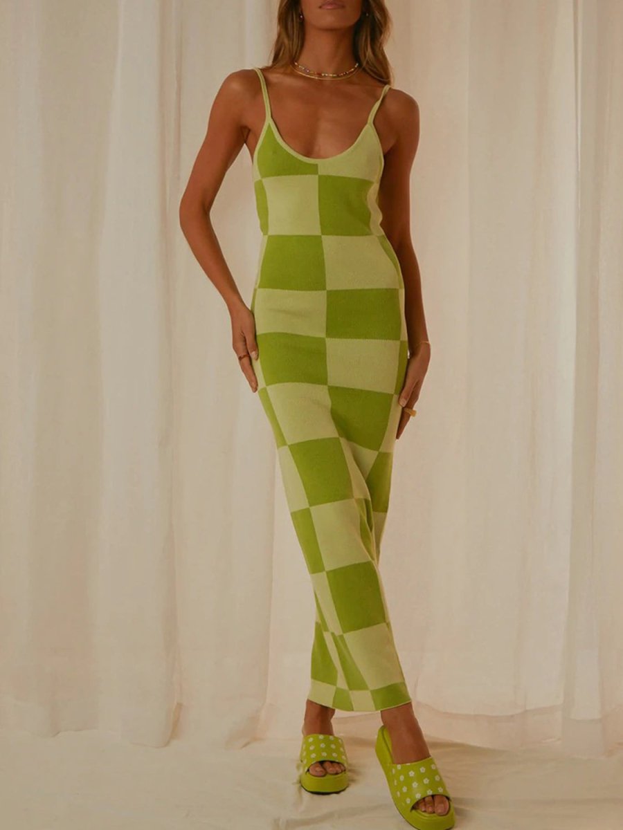 Spaghetti Strap Maxi Sweater Dress - Sweater Dress