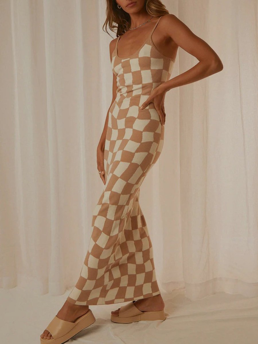 Spaghetti Strap Maxi Sweater Dress - Sweater Dress
