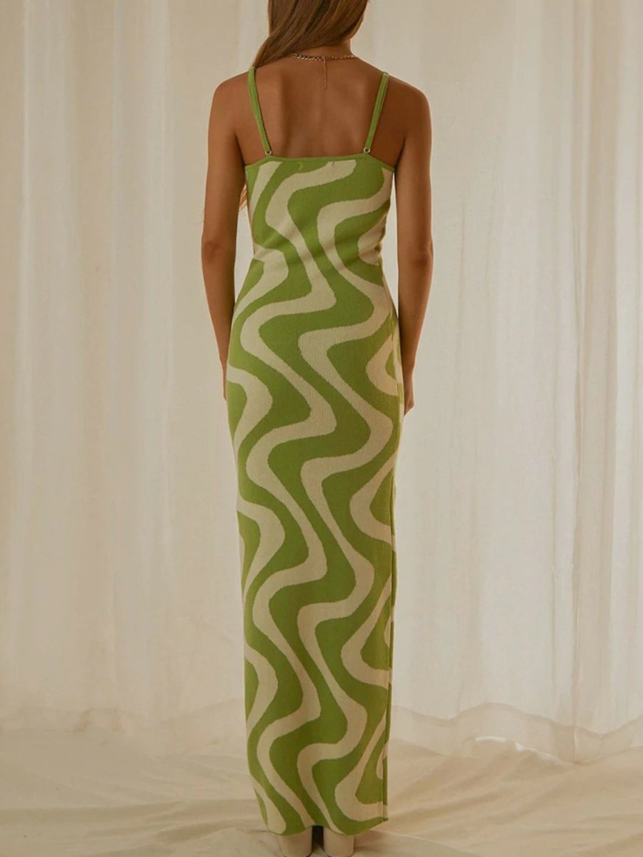 Spaghetti Strap Maxi Sweater Dress - Sweater Dress
