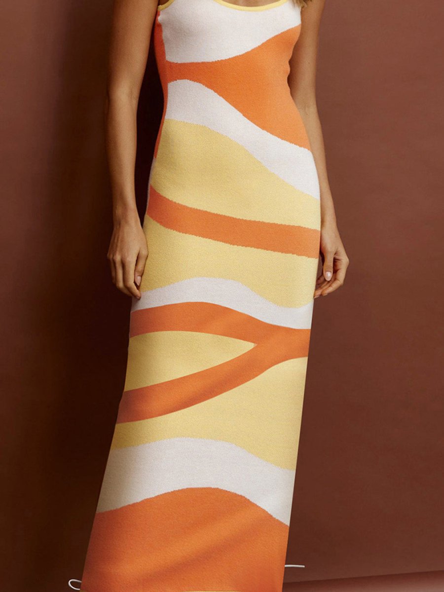 Spaghetti Strap Maxi Sweater Dress - Sweater Dress