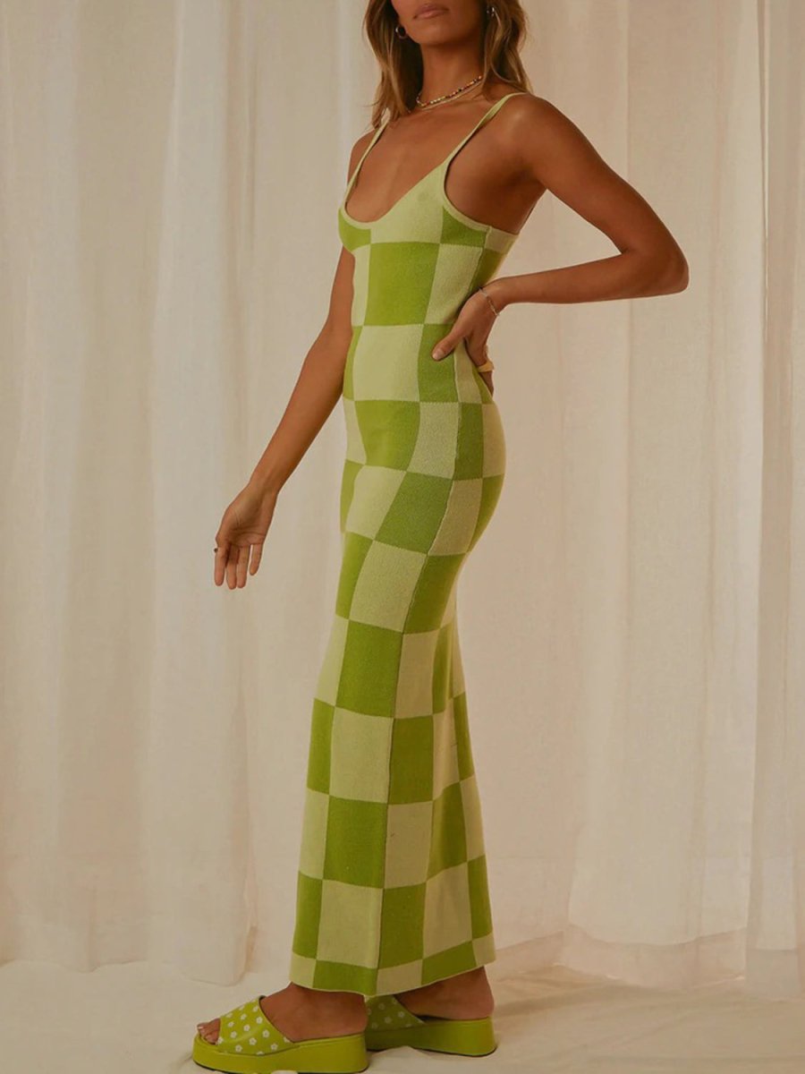 Spaghetti Strap Maxi Sweater Dress - Sweater Dress