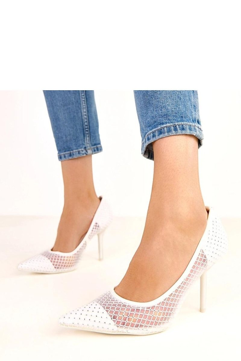 Sparkling Mesh Stiletto Heels - 