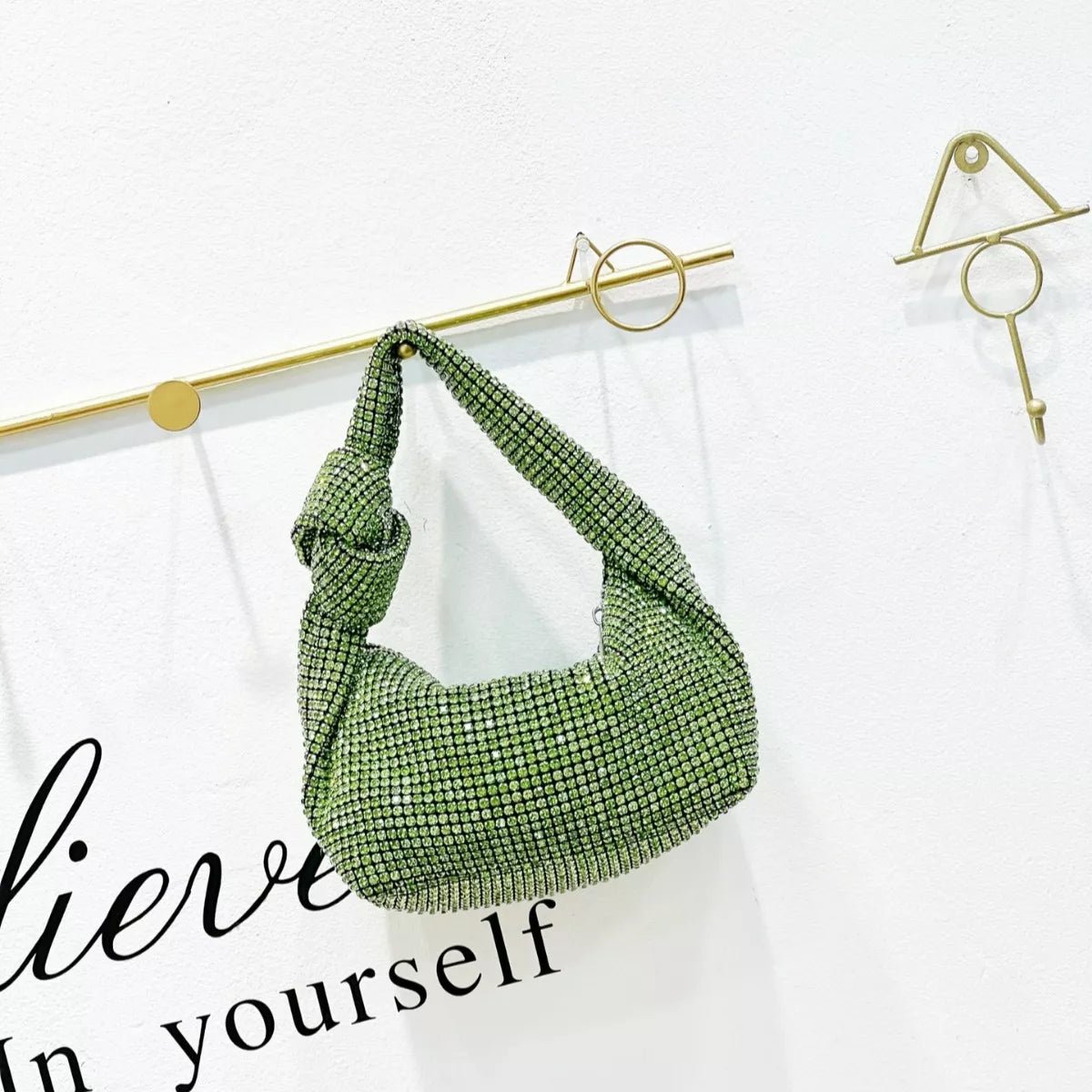 Sparkling Rhinestone Handbag - 